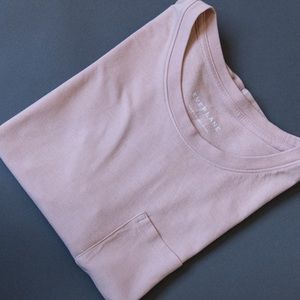 EVERLANE COTTON BOX TEE  |  ROSE  |  S